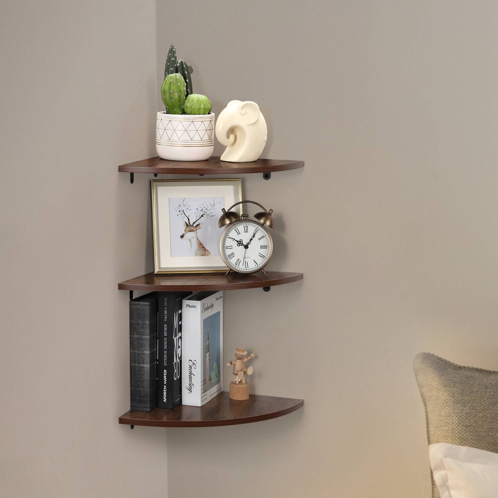 Floating Corner Shelves Set
